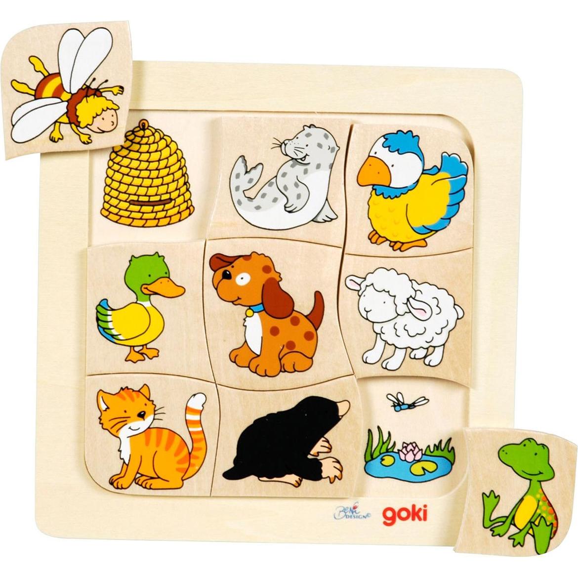 Thumbnail - Goki Holz Puzzles lebt wo? (9 Teile)