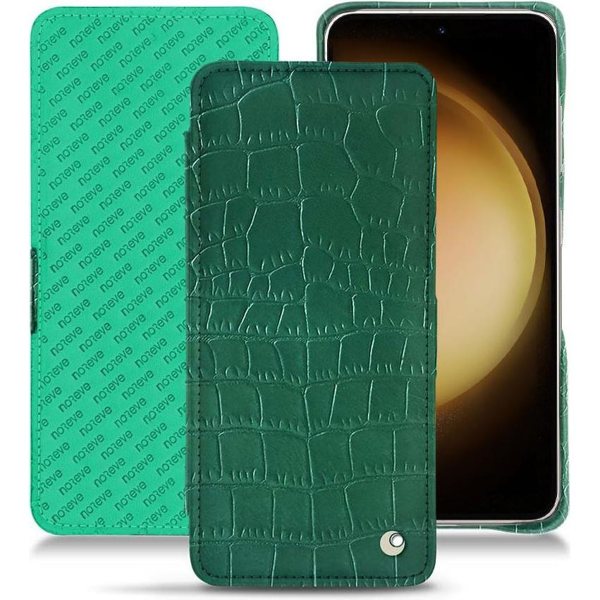 Noreve Lederschutzhülle horizontal (Samsung Galaxy S23+), Smartphone Hülle, Grün