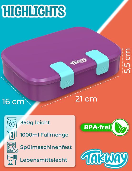 Produktbild Takeway Brotdose mit Fächern für Kinder