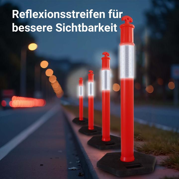 Actual product image Wiltec Polyethylene Parking Bollards 110x42x42cm, Ideal as Car Park Bollards
