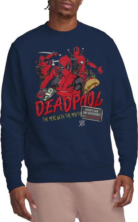 Actual product image Deadpool Unisex Adult Attitude Sweatshirt (S)