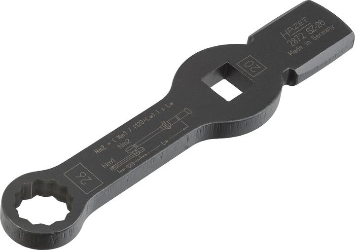 Image du produit HAZET Clé polygonale à frapper ∙ à 12 pans ∙ avec 2 surfaces de frappe 2872SZ-26 ∙ Carré creux 20 m… (26 mm)