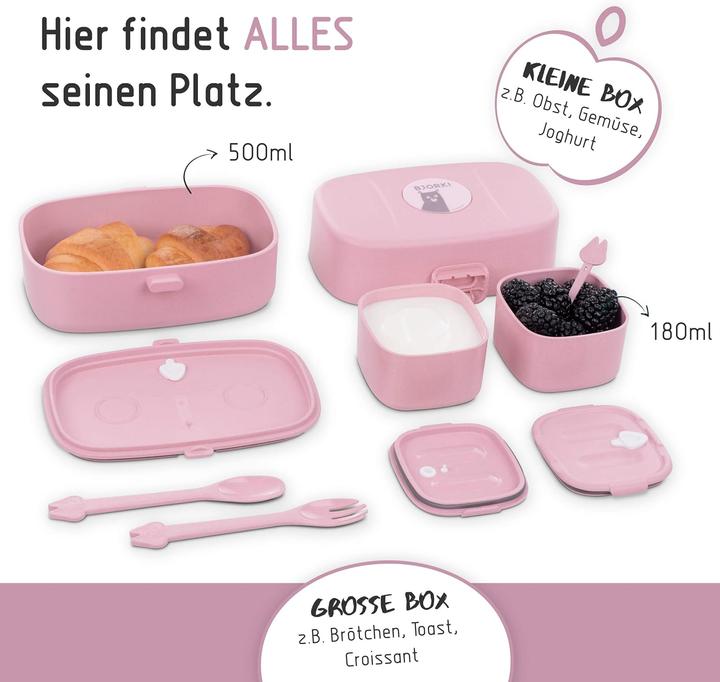 Actual product image Bjorki Auslaufsichere Bento Box für Kinder mit Namensticker
