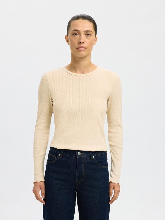 Immagine prodotto Selected Femme Top a coste con maniche lunghe (M)