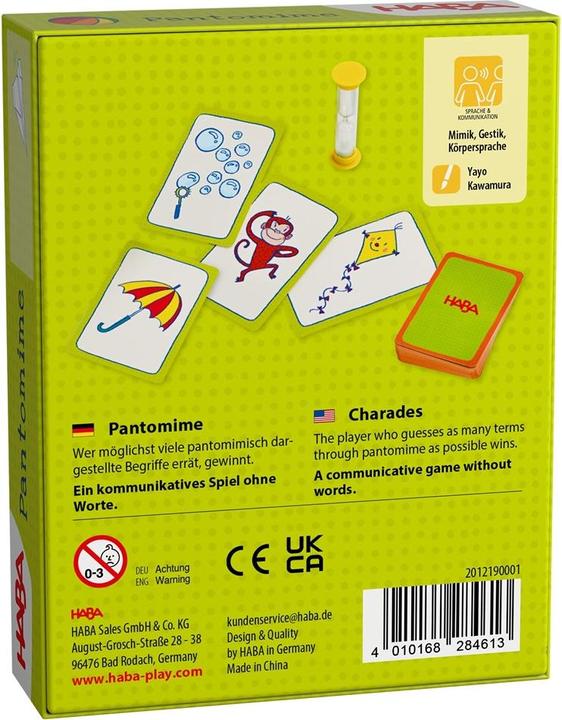 Actual product image Haba Pantomime (German)