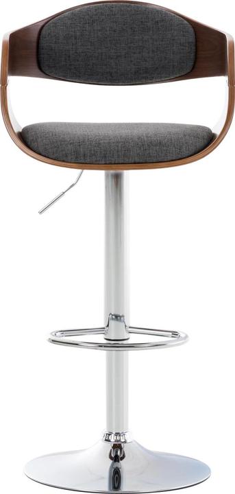 Actual product image CLP Barstool Kingston Fabric, walnut/light grey