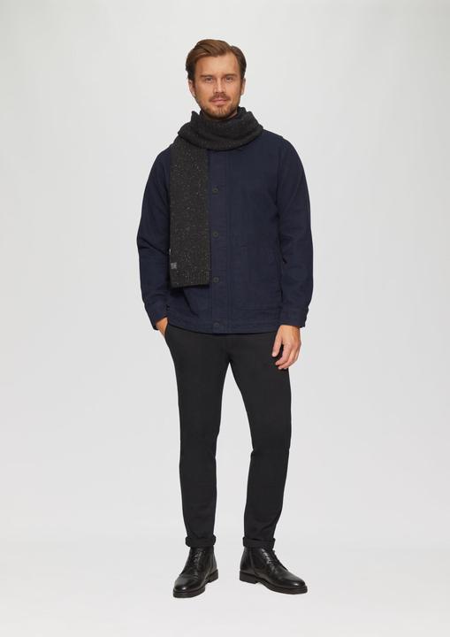 Actual product image S.Oliver Tuch Melierter Strick-Schal mit Logo-Detail