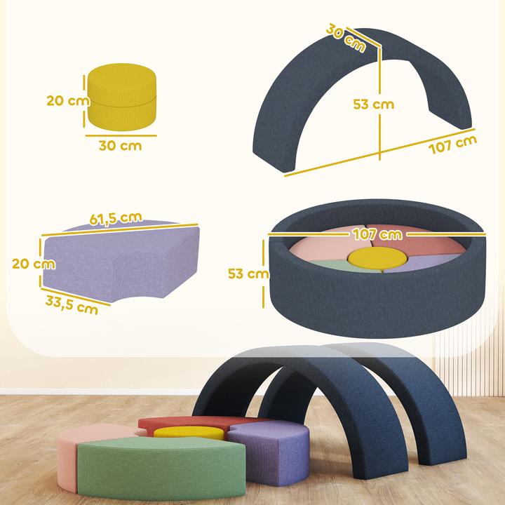 Image du produit Aiyaplay Softbausteine Cord, Schaumstoff Mehrfarbig