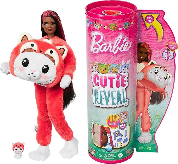 Actual product image Barbie Cutie Reveal kitten panda doll
