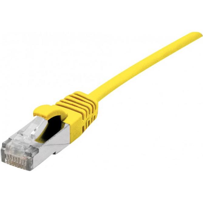 Dexlan Patchkabel Cat. 6A, S/FTP (PiMF), ultradünn, halogenfrei, mit Rastnasenschutz, gelb, 10,0 m (S/FTP, CAT6a, 10 m),...