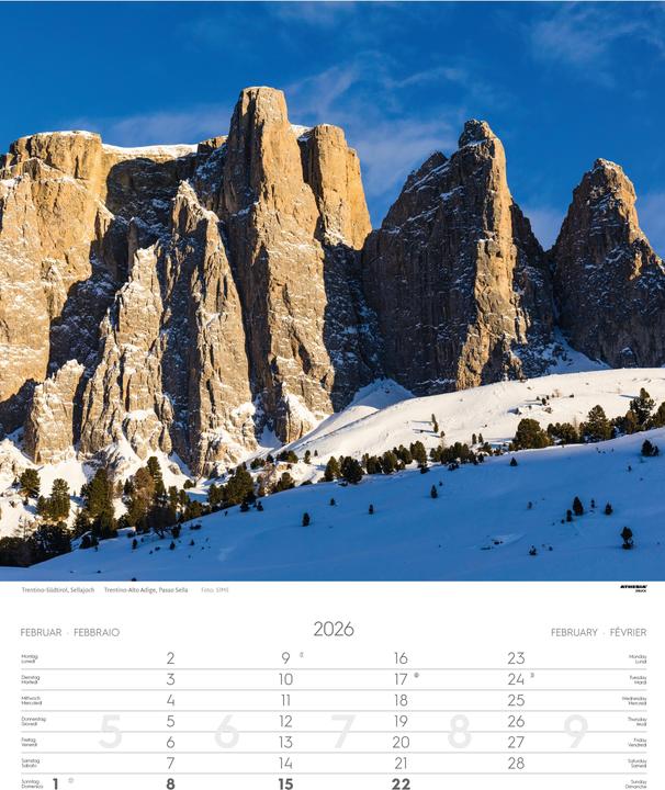Actual product image WeltnaturerbeDolomitenKalender2026