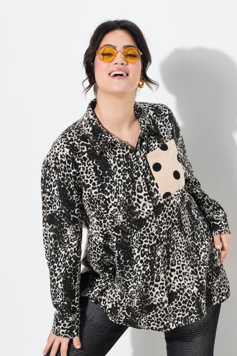 Image du produit Angel of Style Bluse, oversized, Musselin, Mustermix (52)