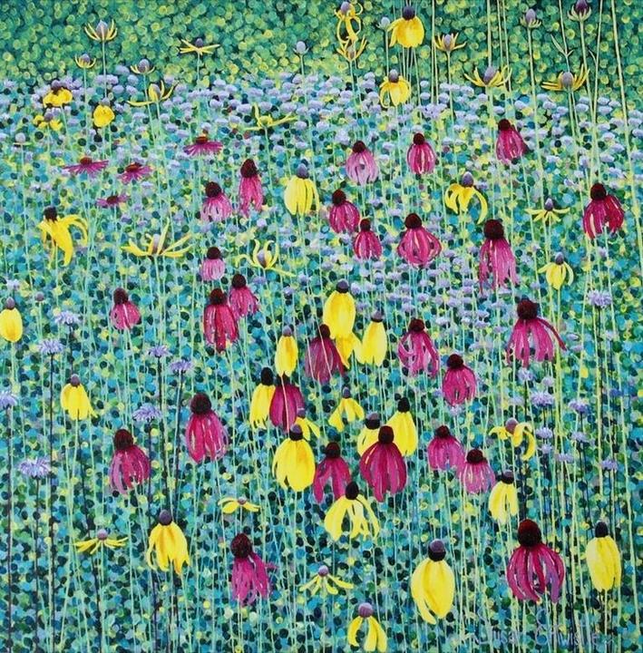 Susan Entwistle Prärieblumenkarte mit Umschlag