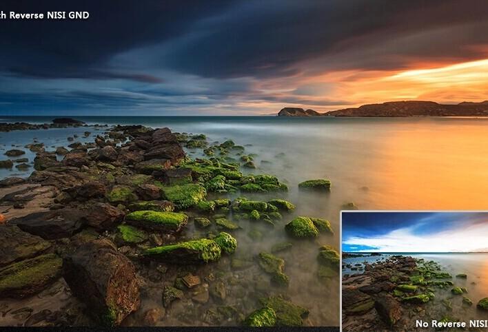 Actual product image Nisi Reverse nano GND8 (0.9) 100x150mm 3 Stop (Graduated neutral density filter, 100 mm)