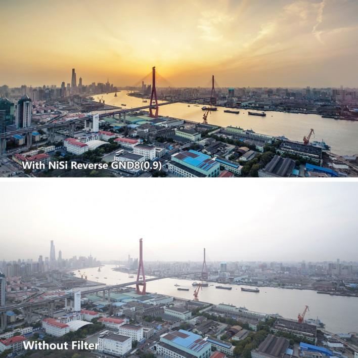 Actual product image Nisi Reverse nano GND8 (0.9) 100x150mm 3 Stop (Graduated neutral density filter, 100 mm)