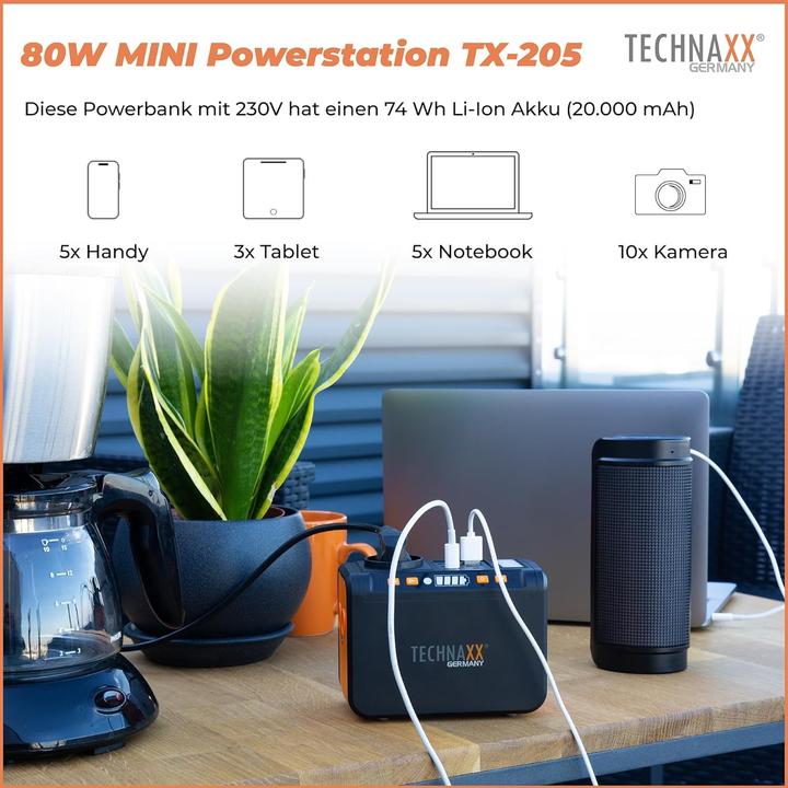 Immagine prodotto Technaxx TX-205 (74 Wh, 1.20 kg)