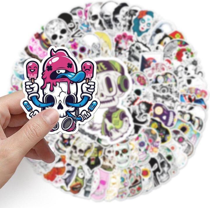 Produktbild JTI Aufkleber - coole Totenkopf-Motive - 50 Stk