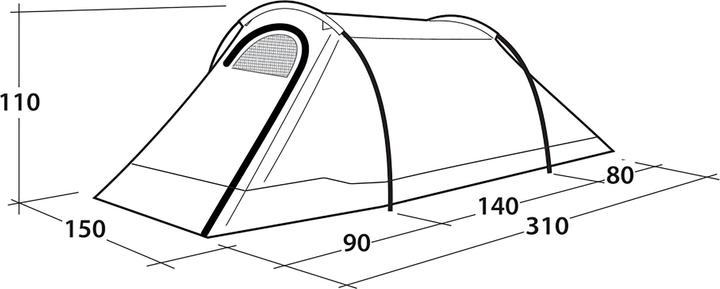 Produktbild Outwell Earth 2 (Tunnelzelt, 3.60 kg, 2 Personen)