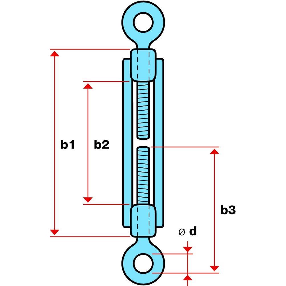 Jakob, Schrauben, Spannschrauben, Gewinde M 10 Edelstahl (1 Schrauben pro Stück)