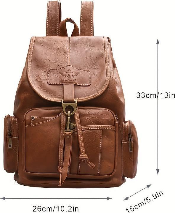 Immagine prodotto Only-Bags.Store Zaino in pelle PU vintage, borsa da viaggio dal design alla moda, versatile per tutti i giorni e