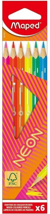 Maped Neon-Dreiecksmalstifte, 6 Farben (6x)