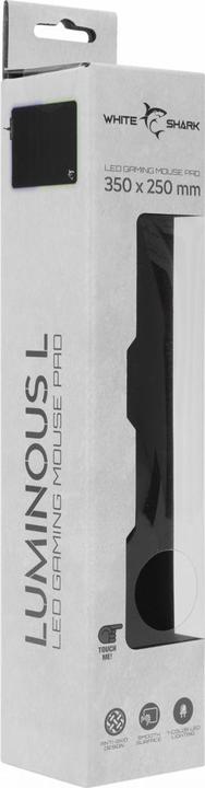 Actual product image White Shark Mouse pad for games with RGB illumination Luminous L, 350x250x3mm (L)