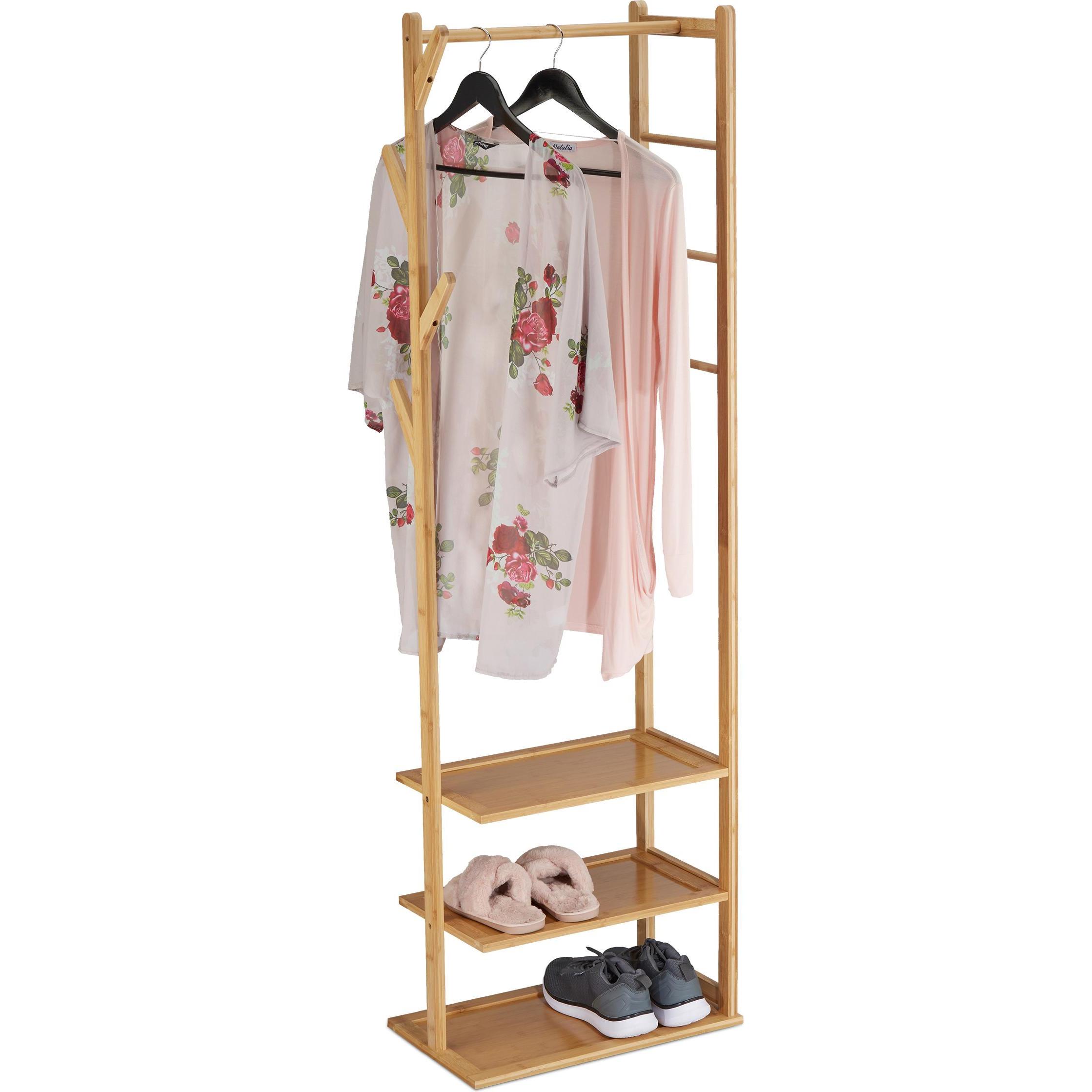 Relaxdays, Kleiderständer + Kleiderstange, Kleiderständer