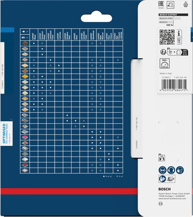Actual product image Bosch Professional Zubehör Blau Zubehör 2608902120 EXPERT Kreissägeblatt Aluminium kabellos 165 x 1,8/1,3 x 20 mm T54