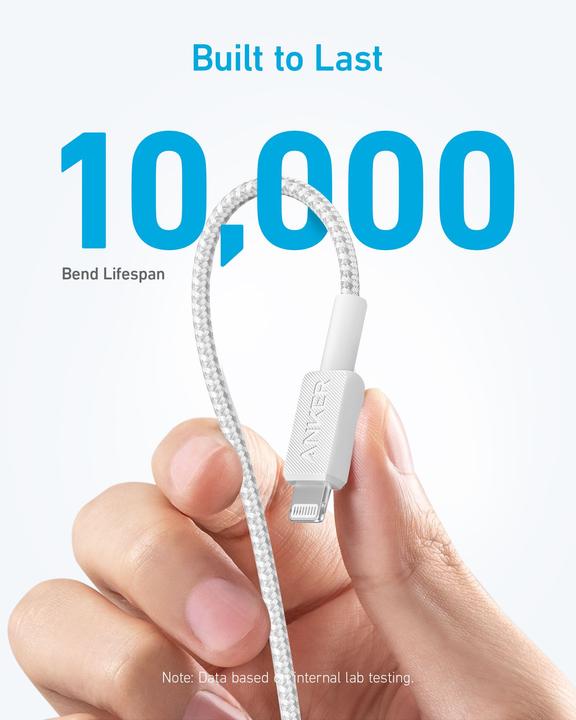 Produktbild Anker 322 USB-C to LGT Cable Nylon, 1.8M (1.80 m, USB 2.0, 30 W)