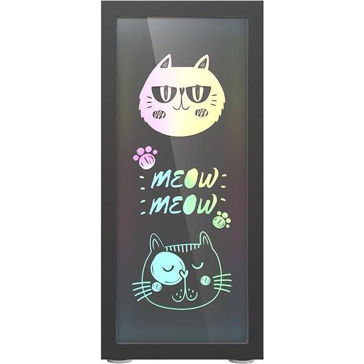 Thumbnail - Darkflash Tech DK210 Graffiti (ATX, mATX, Mini-ITX, E-ATX), PC Gehäuse, Schwarz