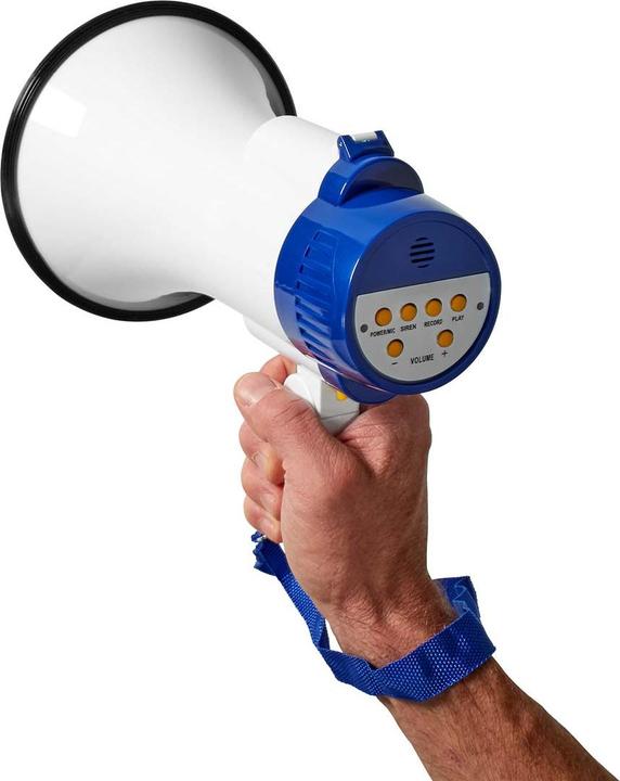 Produktbild Nedis Megaphon | Maximale Reichweite: 250 m | max. Lautstärke-Regler: 115 dB | Eingebautes Mikrofon (Megaphon)
