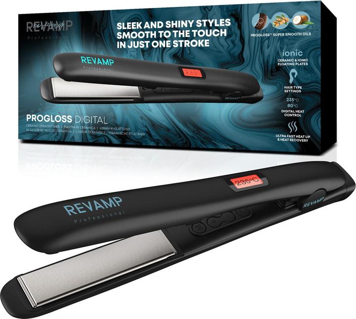 Image du produit Revamp ST-1000-UE Redresseur de cheveux numérique en céramique Progloss (Fer plat)