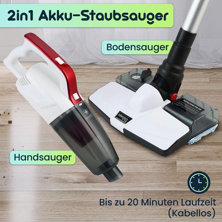 Produktbild Ideoon Multifunktionaler 2in1 Akku-Staubsauger Nass- & Trocken: Kraftvolle 7 kPa & HEPA-Filter
