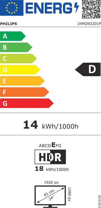 Energy Label Philips 24M2N3201P/00 (1920 x 1080 pixels, 23.80")