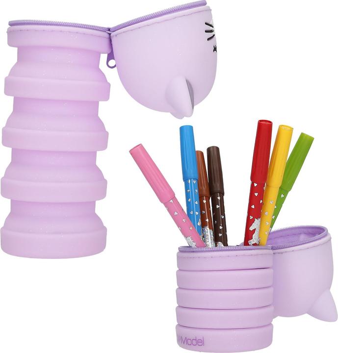 Produktbild Top Model Topmodel - Silicon Pencil Tube BLOOMING KITTY - Grey and Purple