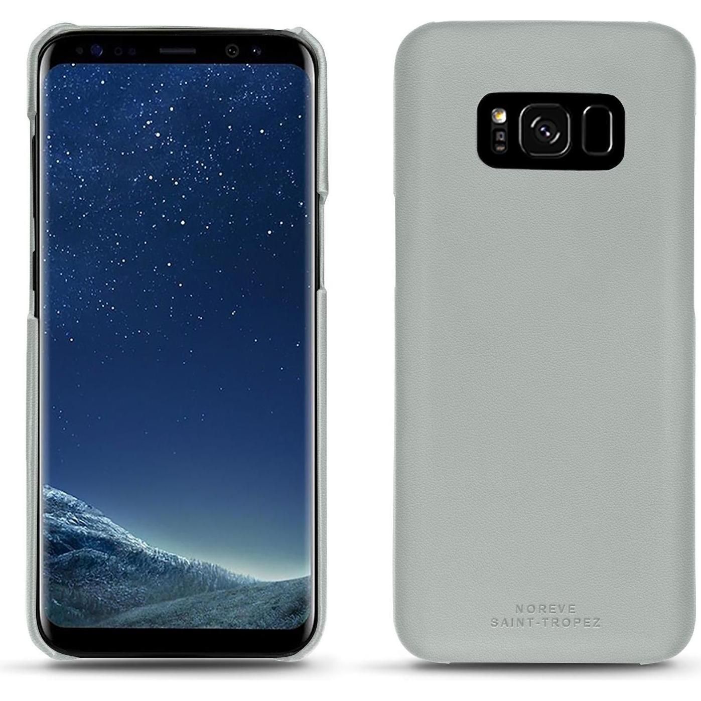 Noreve Lederschutzhülle (Samsung Galaxy S8+), Smartphone Hülle, Grau