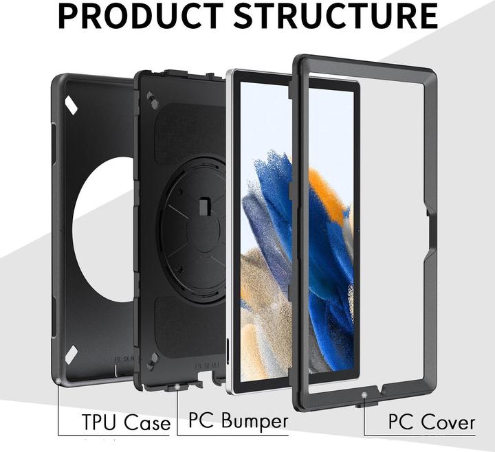 Productafbeelding 4smarts Stevige Grip Case (Apple iPad 2019 (7e generatie), Apple iPad 2020 (8e generatie), Apple iPad 2021 (9e generatie))