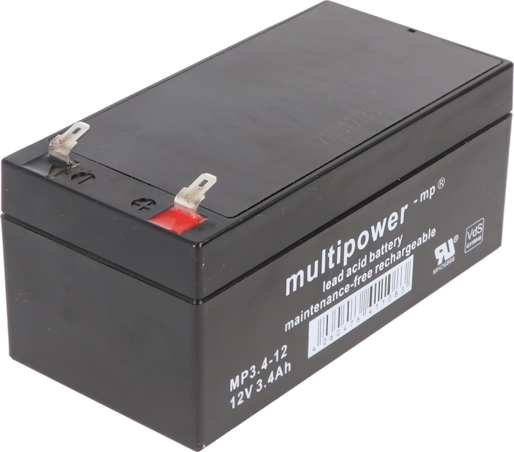 Produktbild Multipower MP3.4-12 12 Volt 3400 mAh Akku CT3,2-12 CT3.2-12 (12 V, 3.40 Ah)