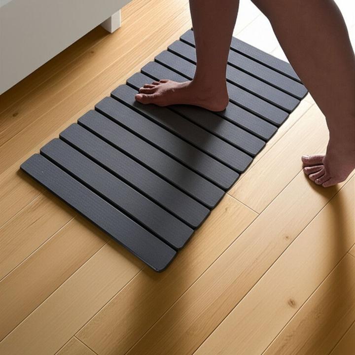 Actual product image Moonstone Badematte Melipa XL dunkelgrau aus Kieselgur (76 x 43 cm)