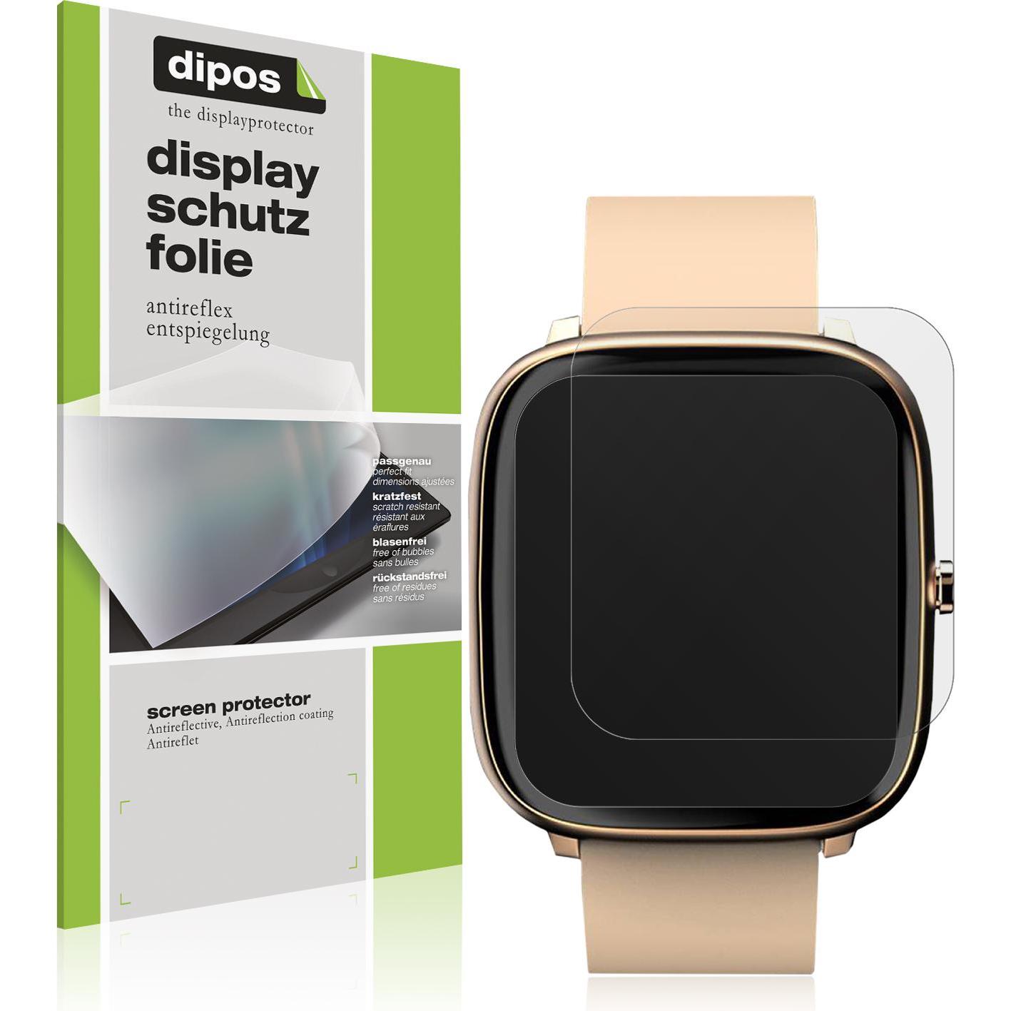Dipos Displayschutzfolie Antireflex, Smartwatch Schutzfolie, Transparent