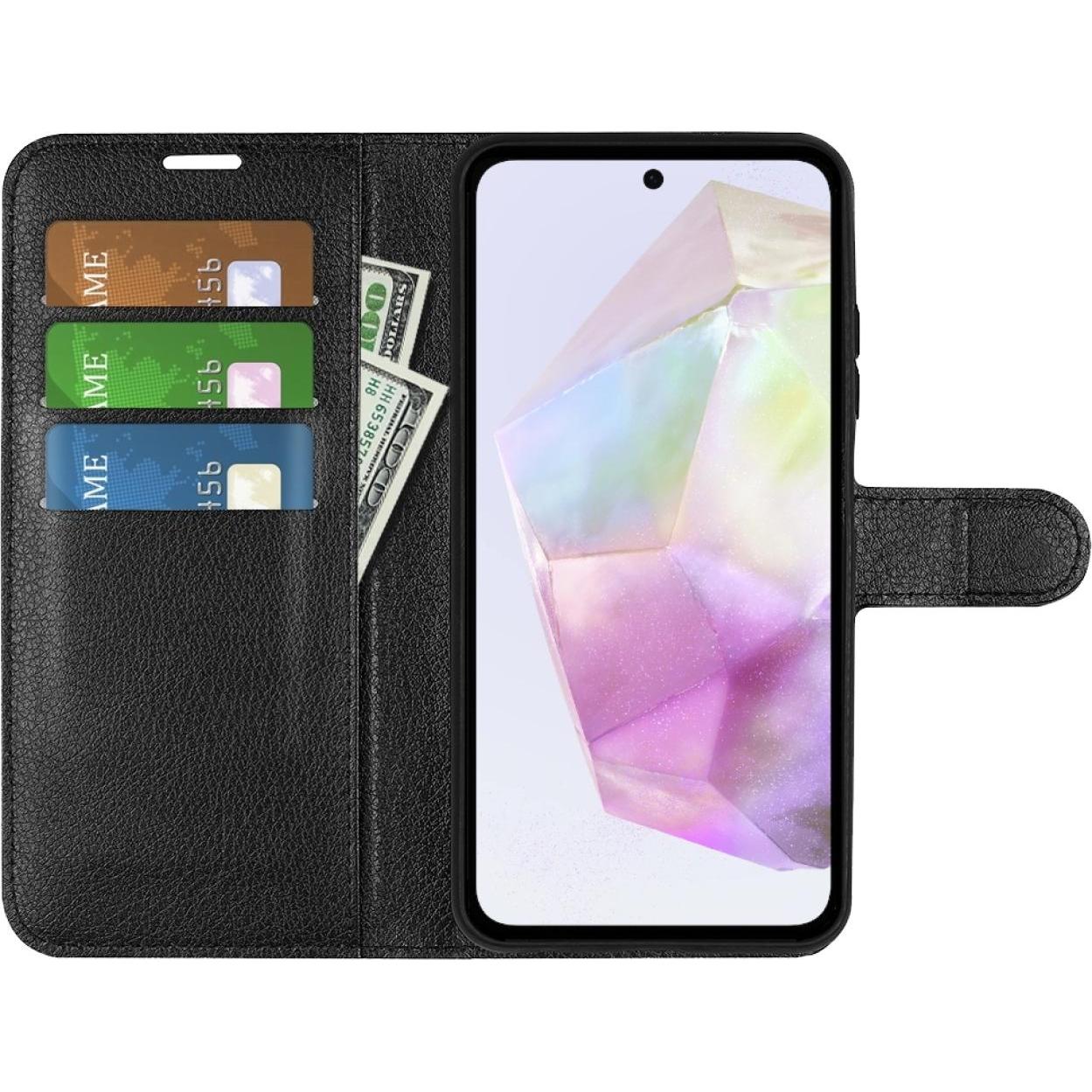 Screenguard Leather Guard (Samsung Galaxy A35), Smartphone Hülle, Schwarz