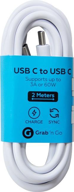 Actual product image Grab&Go Grab 'N Go USB-C USB-C cable 2 metres White (2 m)