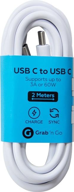 Actual product image Grab&Go Grab 'N Go USB-C USB-C cable 2 metres White (2 m)