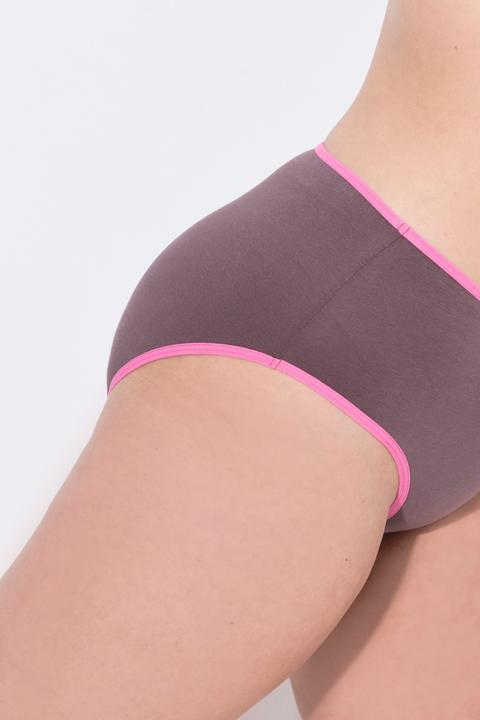 Image du produit Ulla Popken Culottes midi, liseré de couleur - lot de 5 (46, 48, Pack de 5)