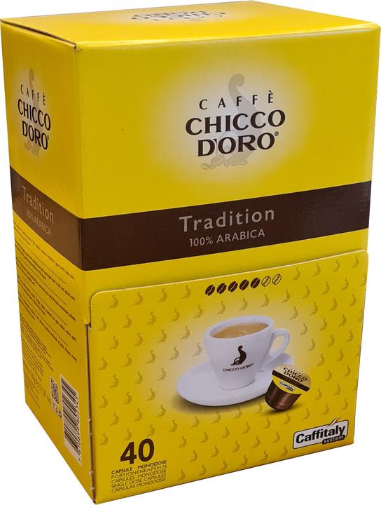 Actual product image Chicco D'oro Coffee Capsules Tradition 100 % Arabica (40 x Port.)