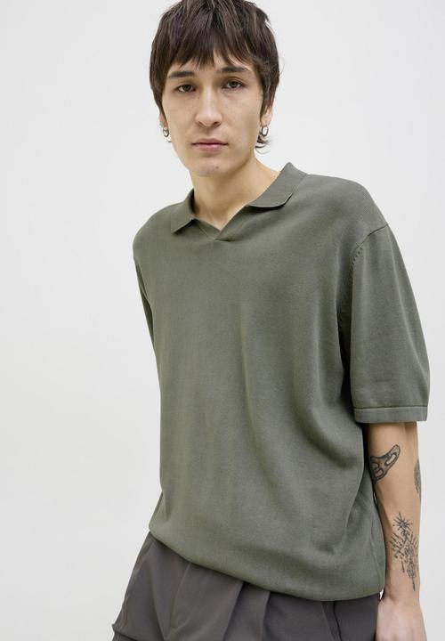 Actual product image Jack & Jones Jjeleo Knit Polo Ss Ln (M)