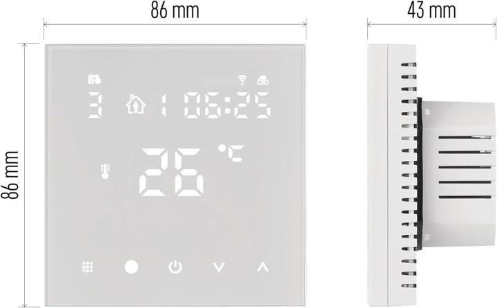 Image du produit Emos GoSmart Thermostat pour chauffage au sol P56201UF avec WiFi, programmable, câblé