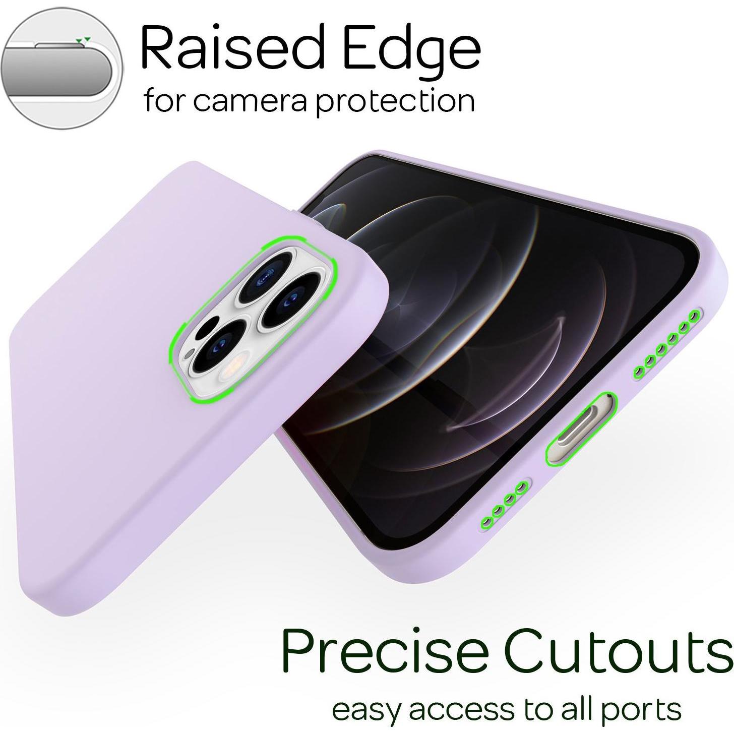 Thumbnail - Nalia Liquid Silikon Handyhülle (Apple iPhone 12 Pro Max), Smartphone Hülle, Violett