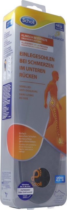 Actual product image Scholl InBalance insoles for lower back pain