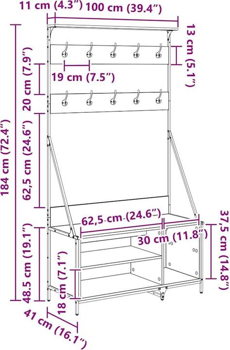 Image du produit vidaXL Kleiderständer